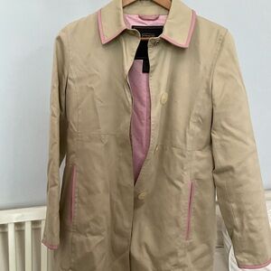 Coach Trenchcoat With Pink Leather Trim